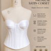 White Padded Satin Corset
