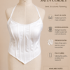 White Satin Halter Corset