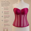1F018F4E-CECC-4484-A28E-D4E4BDE488E1 Fuchsia Satin & Mesh Corset Bustier
