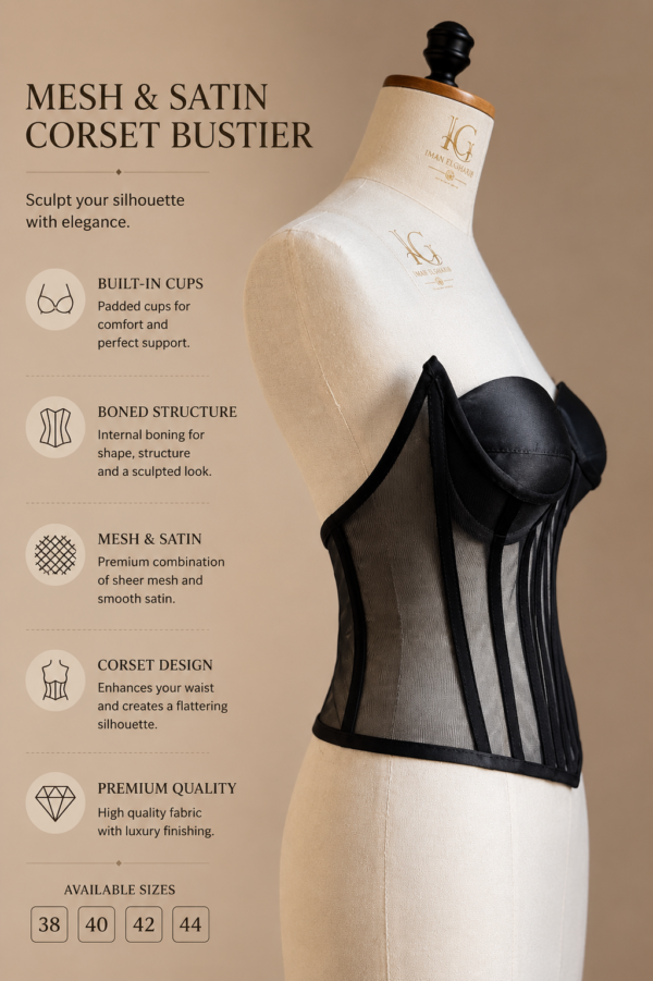 Luxury Mesh & Satin Corset Bustier