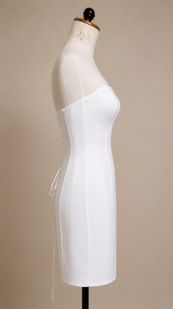 White Strapless Mini Dress