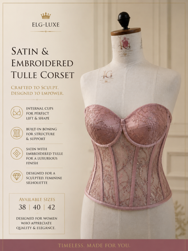 534E5062-887D-449E-B882-06EF1A7467A9 Satin & Embroidered Tulle Corset