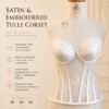 Satin & Embroidered Tulle Corset