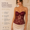 6D2AACFC-8C5C-4847-ABA1-138F55C081EA Satin & Embroidered Tulle Corset