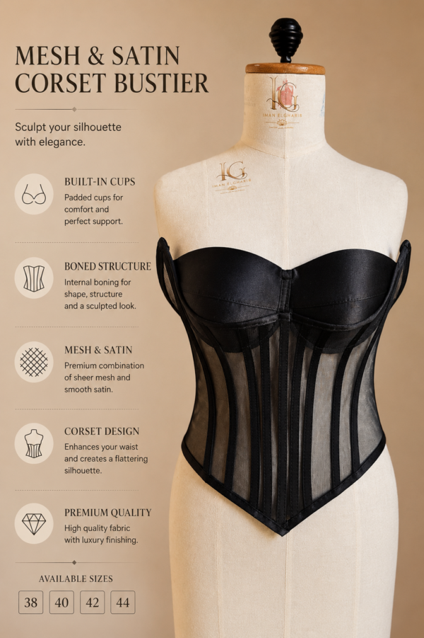 Luxury Mesh & Satin Corset Bustier