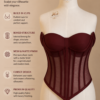 7A13FDCE-F506-40B0-A2F1-F1FEB1B22BFB Luxury Mesh & Satin Corset Bustier