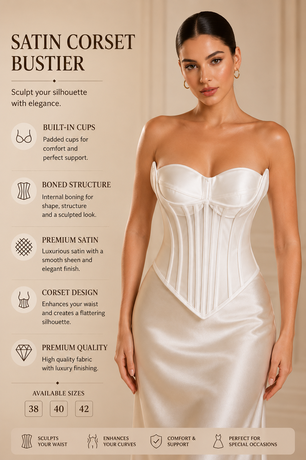 Luxury Mesh & Satin Corset Bustier