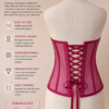 8CAEC636-86AF-48F8-938B-33D0C60F1DA7 Fuchsia Satin & Mesh Corset Bustier