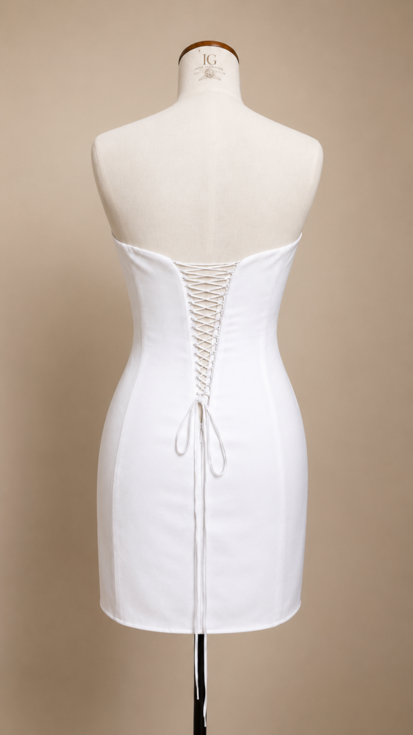 White Strapless Mini Dress