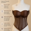 ACC3BADC-E0B3-4ACA-BB9C-008715988A7C Luxury Mesh & Satin Corset Bustier