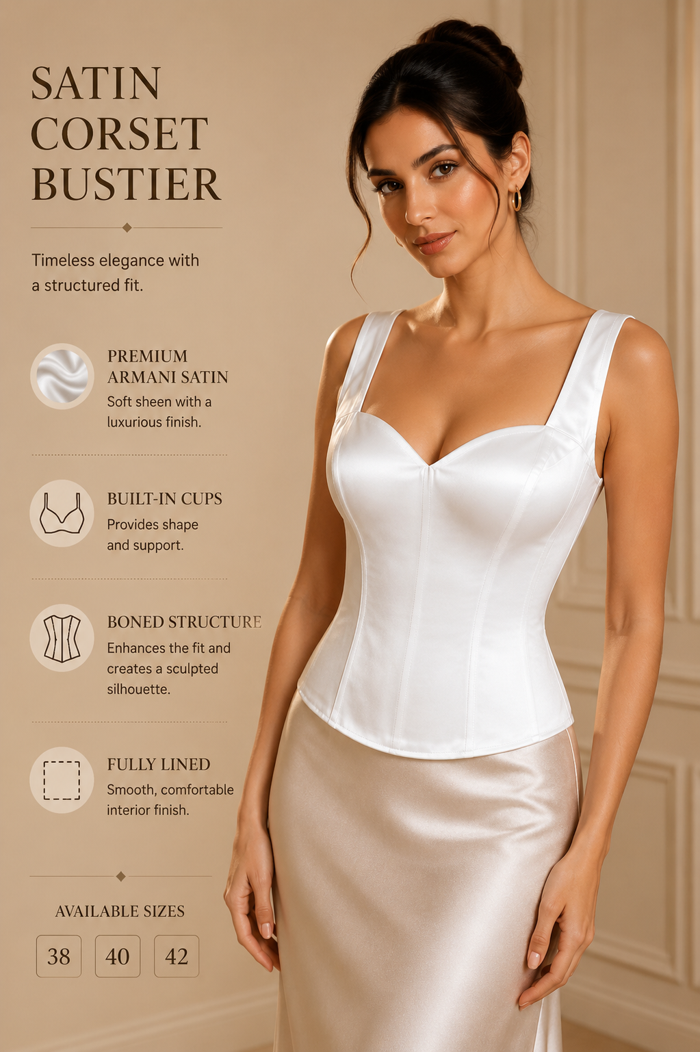 Armani Satin Corset Bustier