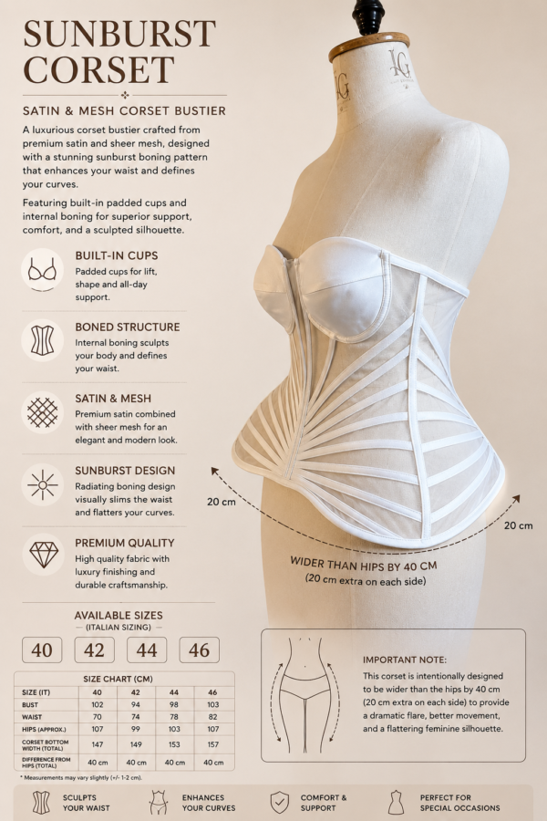 AEB623DA-9925-47B1-8F82-F0AC89E1082F Sunburst Satin & Mesh Corset Bustier