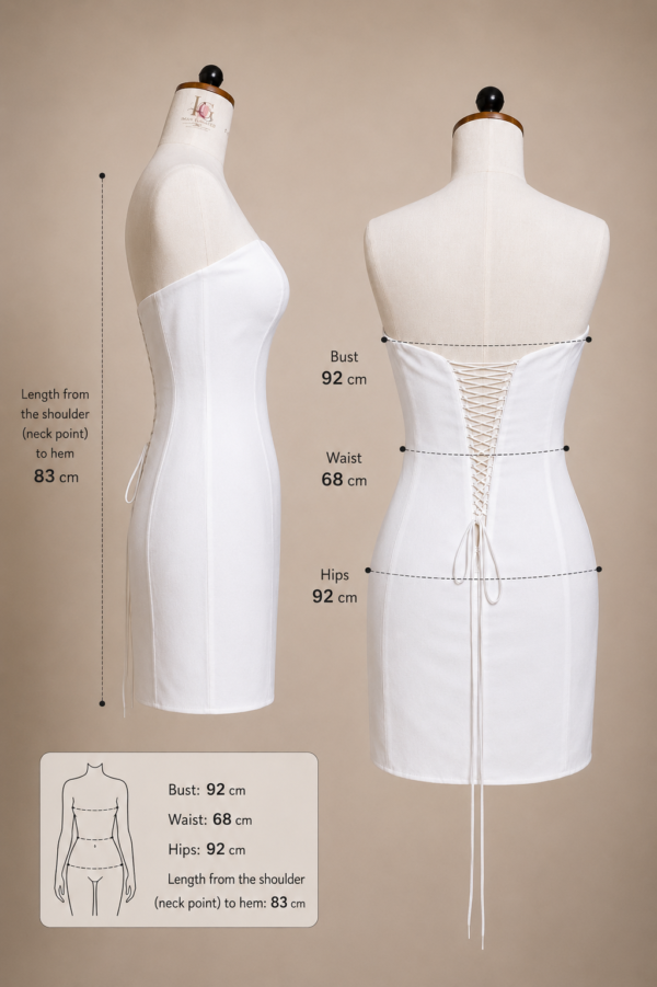 White Strapless Mini Dress