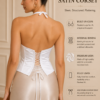 White Satin Halter Corset