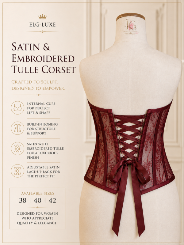 BA815E6A-F75E-4CF9-9702-93D8155A1CDD Satin & Embroidered Tulle Corset