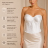 White Padded Satin Corset