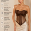 C2C0A0B1-CE40-4CD5-9E7A-B7D3CB12B406 Luxury Mesh & Satin Corset Bustier