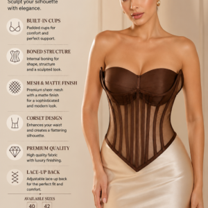 Luxury Mesh & Satin Corset Bustier