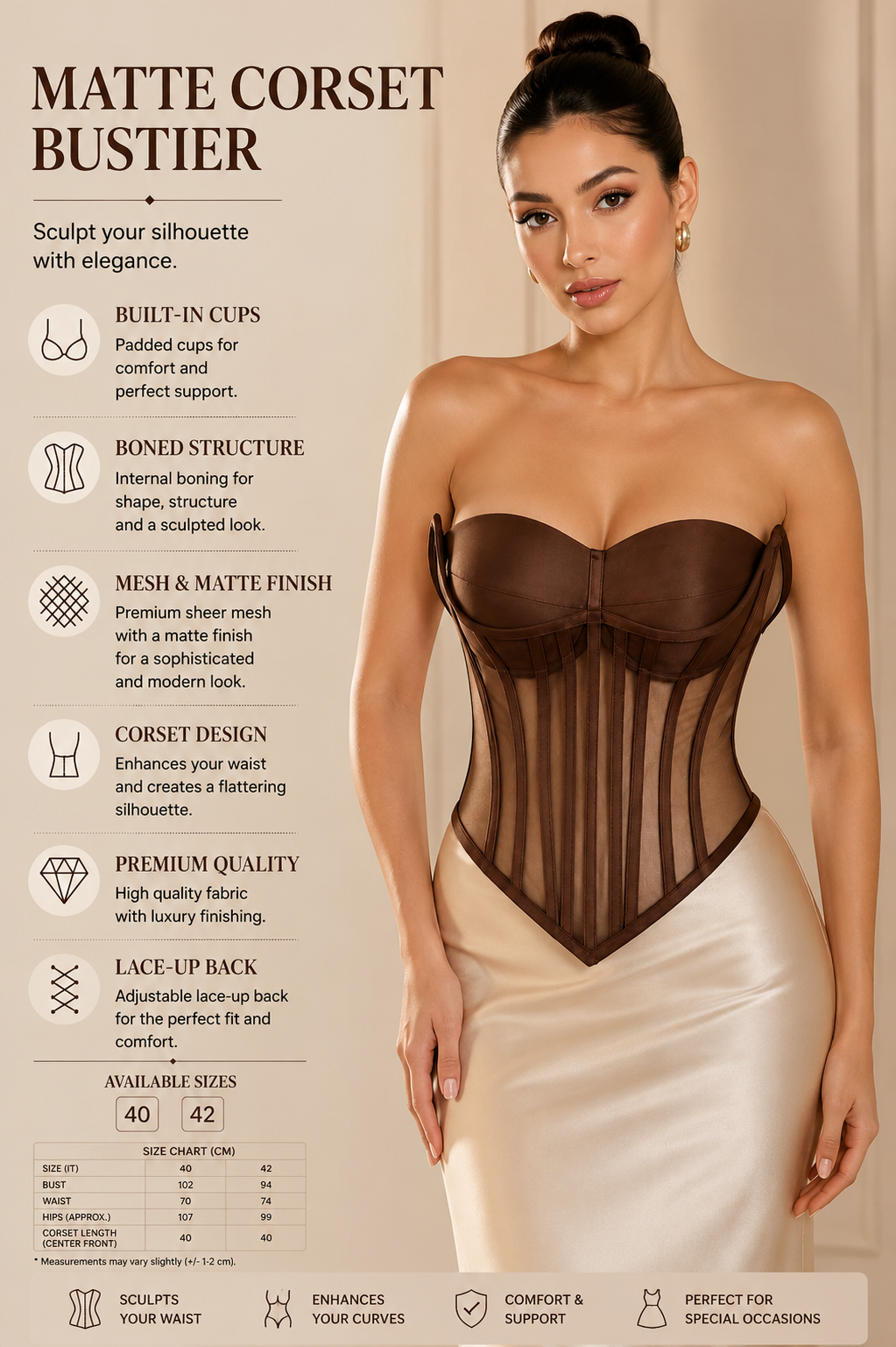 Luxury Mesh & Satin Corset Bustier