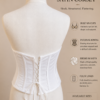 White Padded Satin Corset