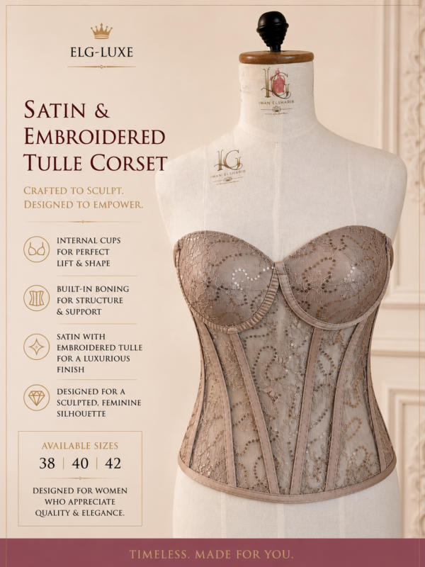 CB5E6B2E-B8E3-43D6-A209-AD4C308FFF5E Satin & Embroidered Tulle Corset