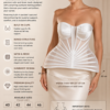 D46B1154-50E6-4559-8EC1-E2C35FB9A3C3 Sunburst Satin & Mesh Corset Bustier