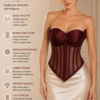 D66DF138-84B3-4FDB-8D9D-FA05E2AB0D8E Luxury Mesh & Satin Corset Bustier