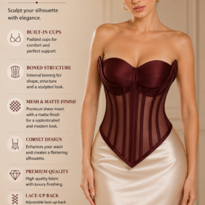Luxury Mesh & Satin Corset Bustier