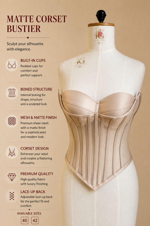DC91B4FF-9AD0-4C5F-A47D-0914BD5296A7 Luxury Mesh & Satin Corset Bustier