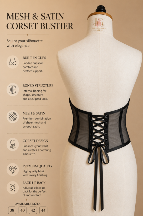 Luxury Mesh & Satin Corset Bustier