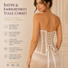 Satin & Embroidered Tulle Corset