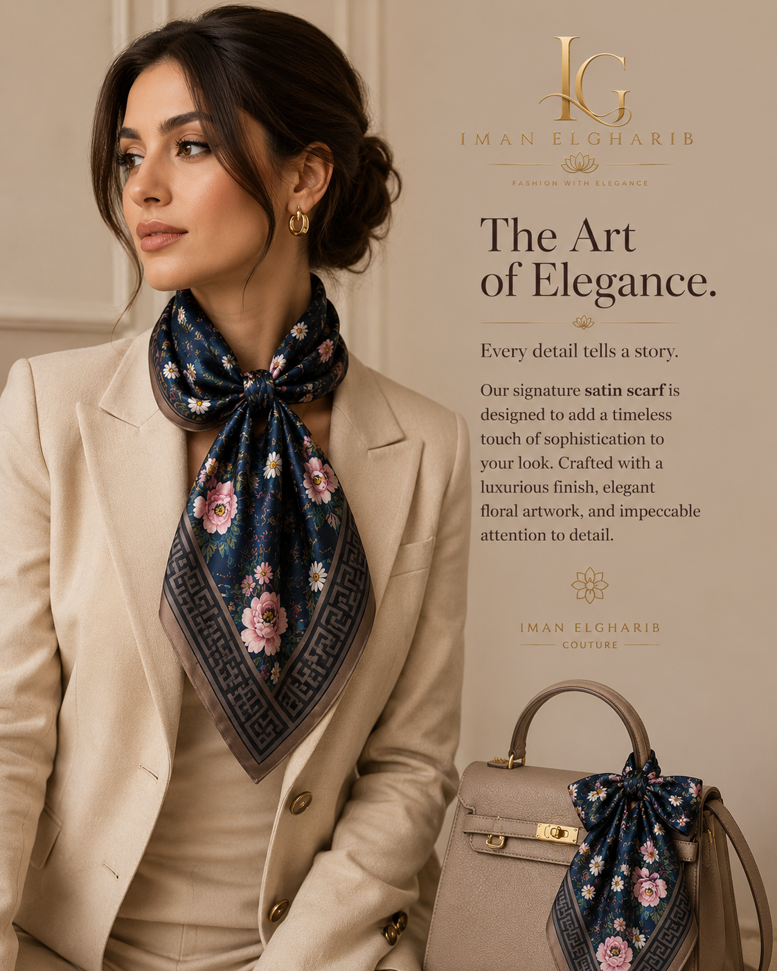 Luxury Satin Scarf & Cotton Gauze Scarf