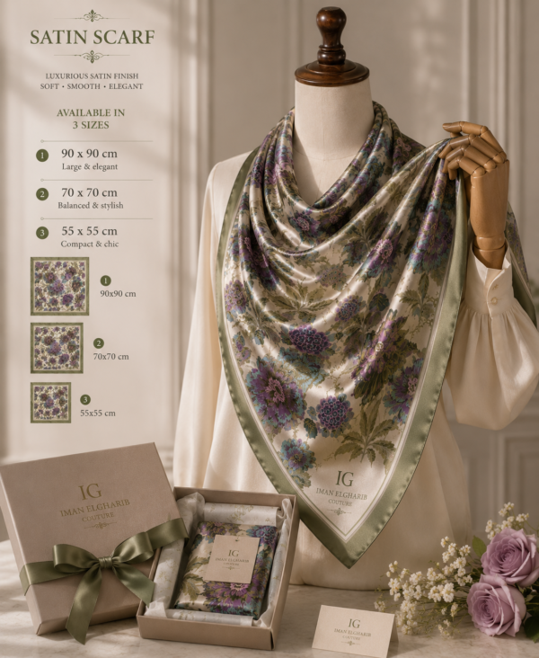Luxury Satin Scarf & Cotton Gauze Scarf