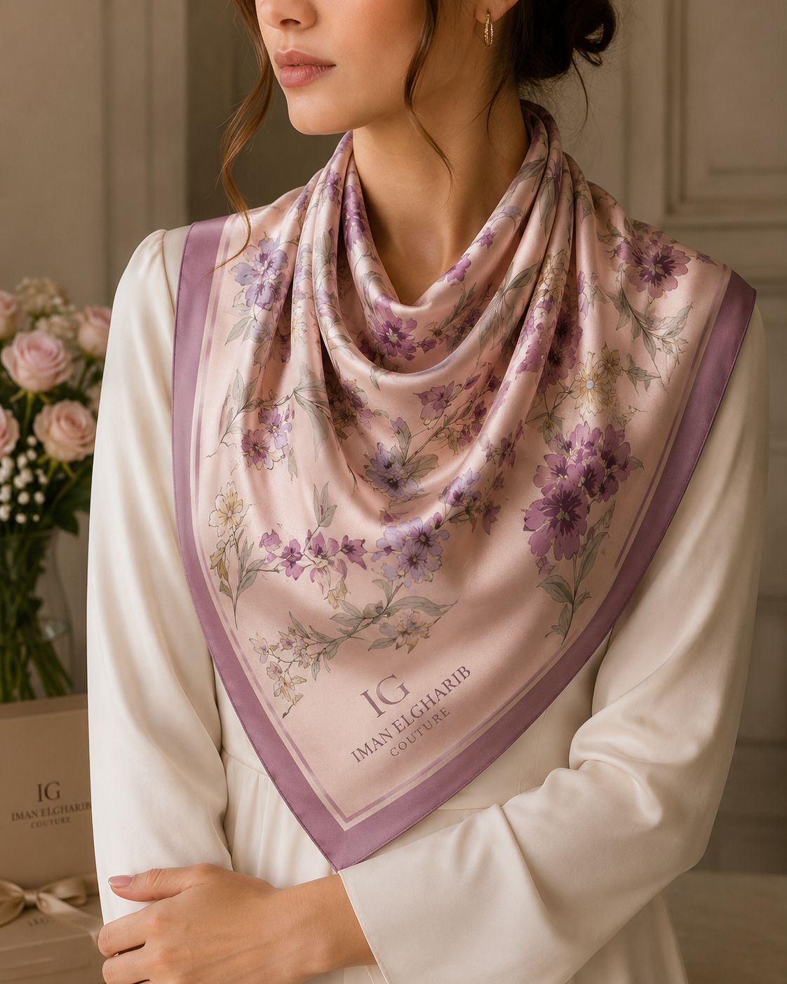 Luxury Satin Scarf & Cotton Gauze Scarf