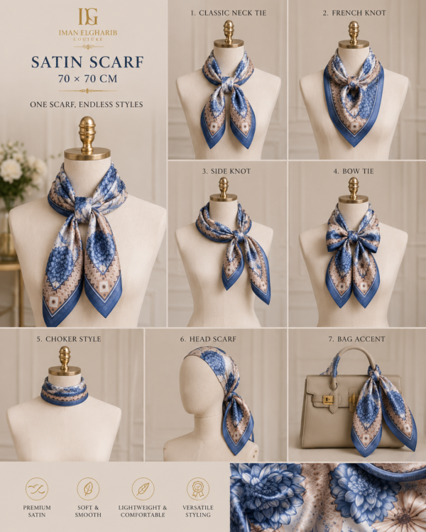 Luxury Satin Scarf & Cotton Gauze Scarf