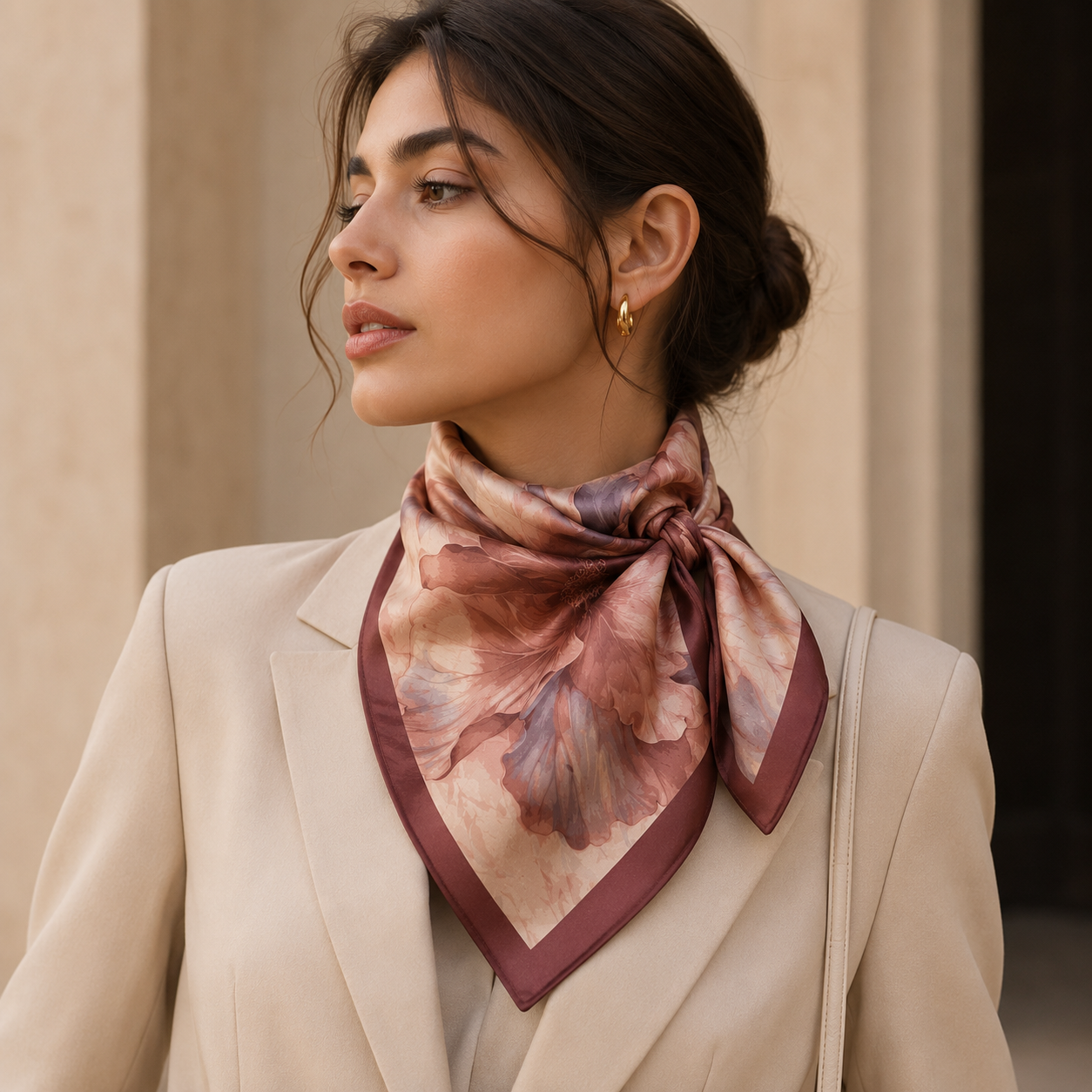 Luxury Satin Scarf & Cotton Gauze Scarf