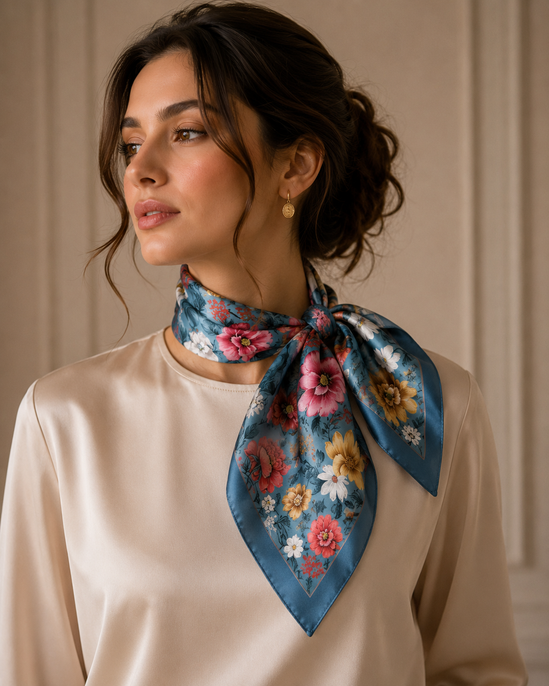 Luxury Satin Scarf & Cotton Gauze Scarf