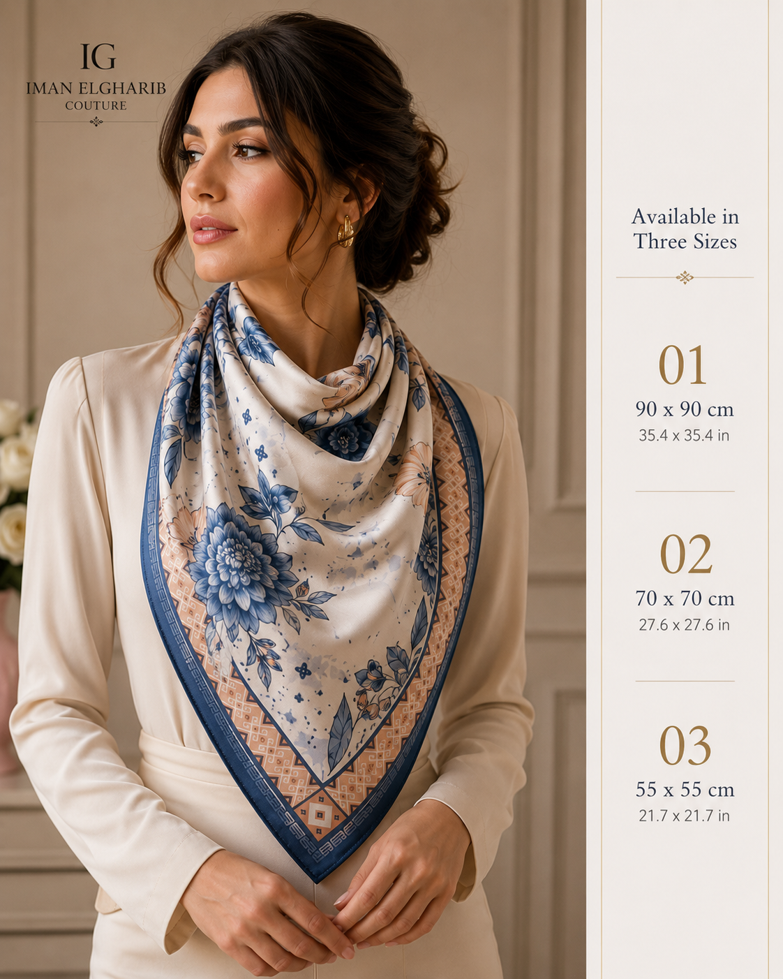 Luxury Satin Scarf & Cotton Gauze Scarf