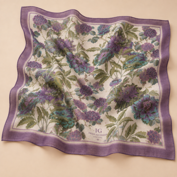 قطن Luxury Satin Scarf & Cotton Gauze Scarf