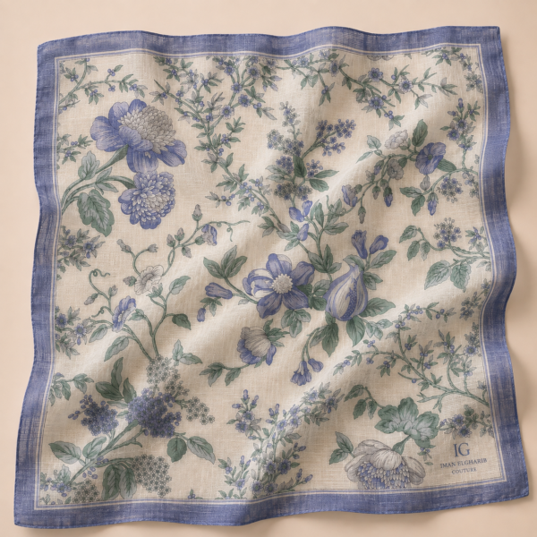 قطن Luxury Satin Scarf & Cotton Gauze Scarf